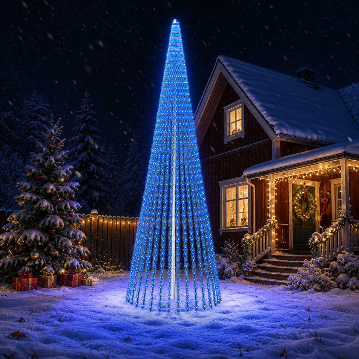 LED božićno drvce 470 cm 1504 LED lampica Čelik