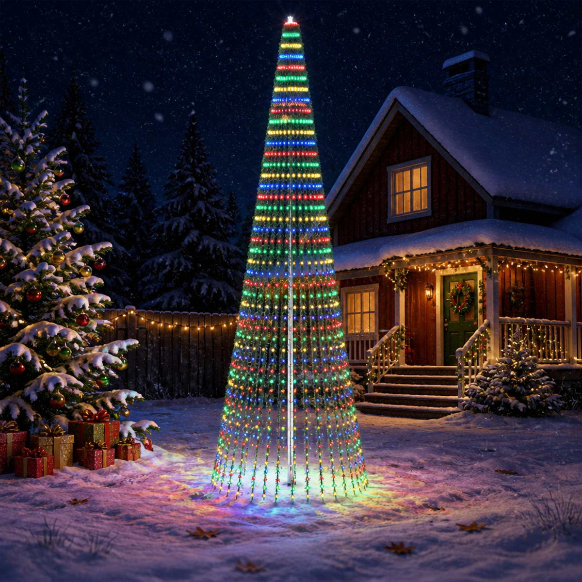 LED božićno drvce 470 cm 1504 LED lampica Čelik