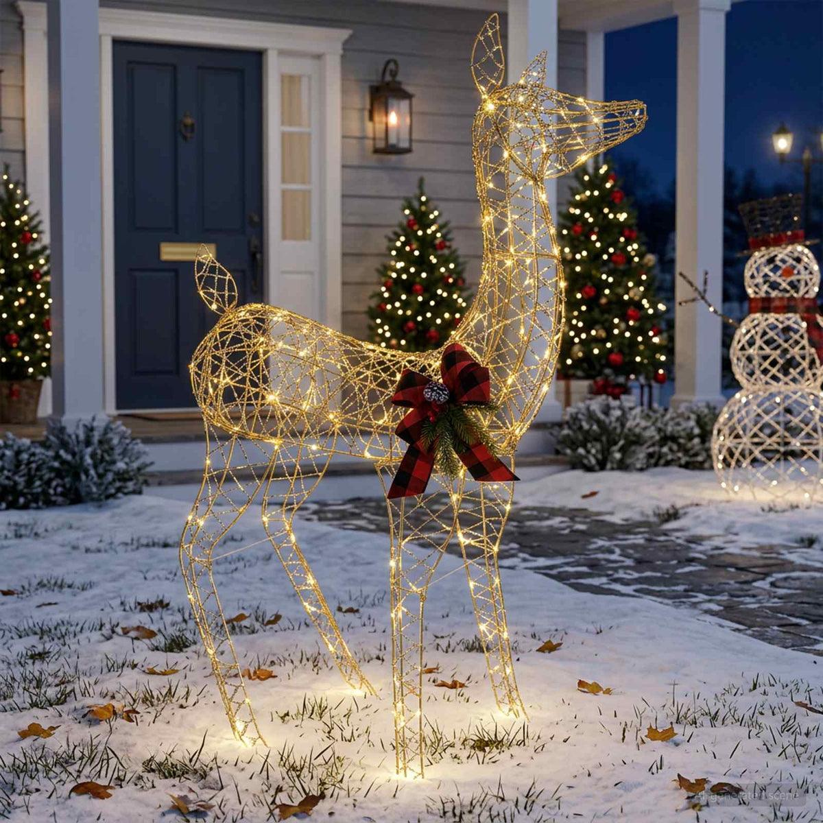 3D Božićni irvas LOVIISA 200 LED lampica Topla bijela