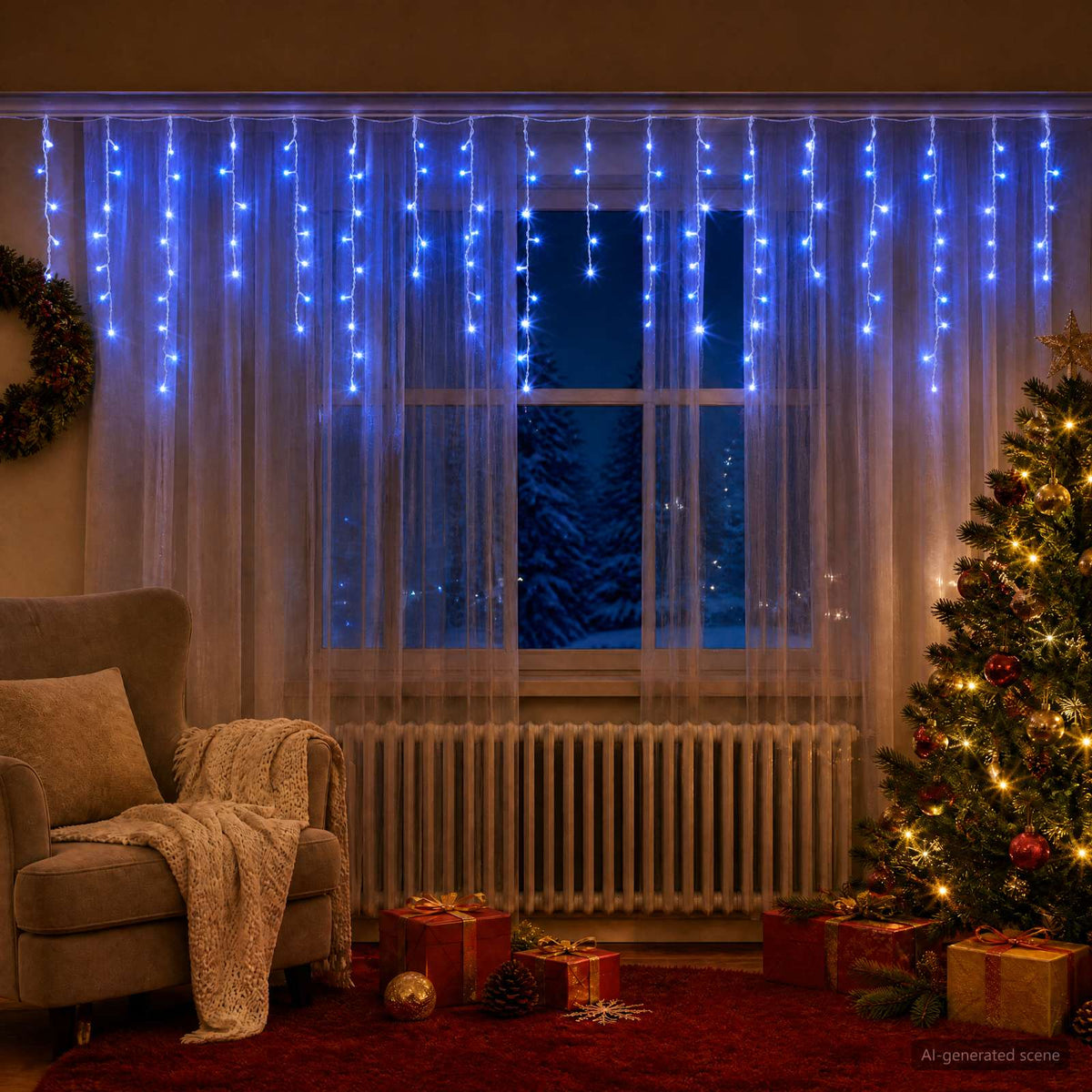 LED zavjesa sa sigama 10 m 400 LED 8 funkcija