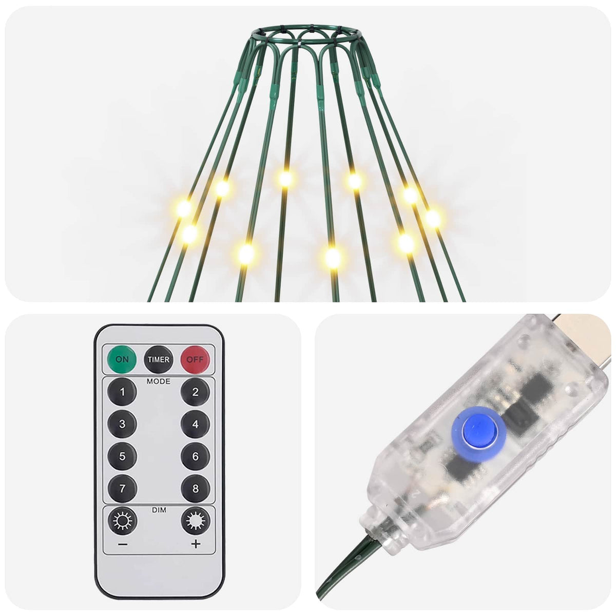 Svjetla za božićno drvce 210 LED lampica Topla bijela 210 cm