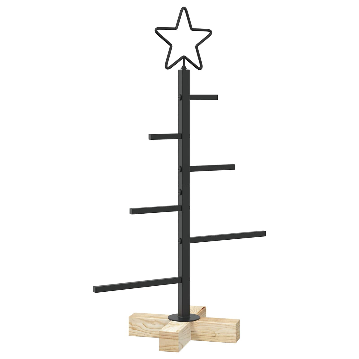 Metalna božićna jelka KUOPIO 60 cm Čelik Crna