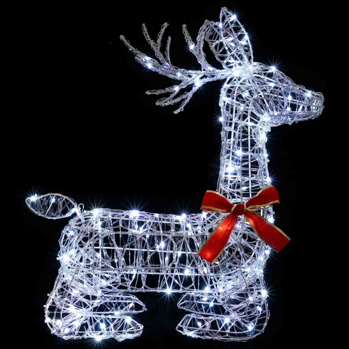 3D Božićni irvas LOVIISA 140 LED lampica Hladno bijela
