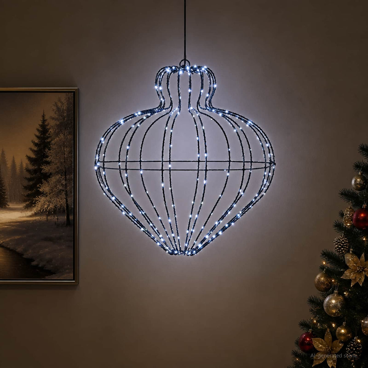Božićni vrh svjetla 192 LED lampica Promjer 40 x 40 cm