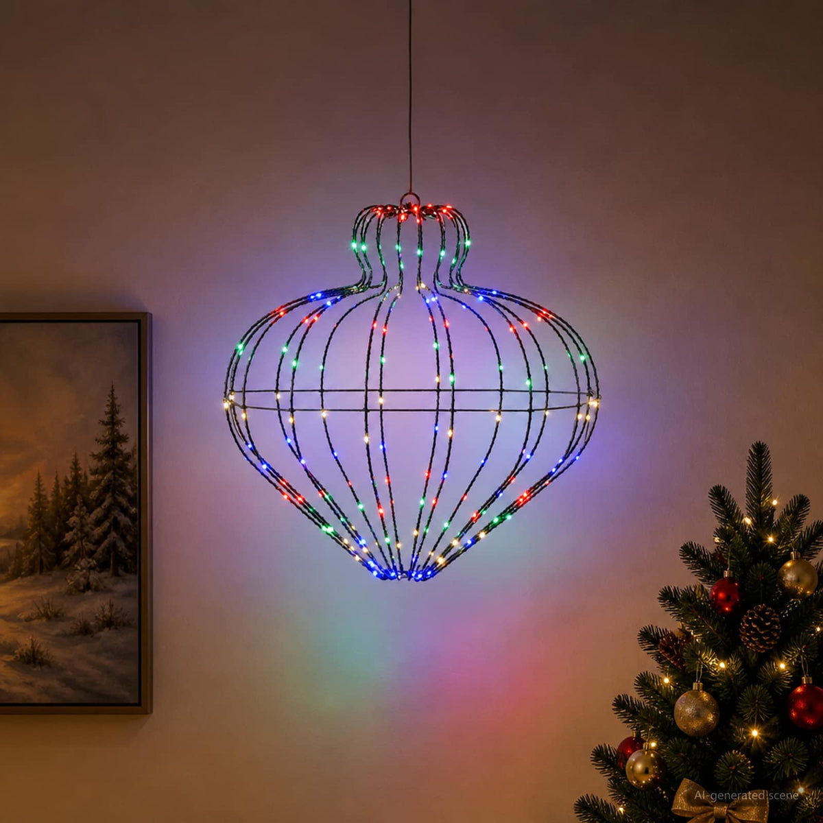 Božićni vrh svjetla 192 LED lampica Promjer 40 x 40 cm
