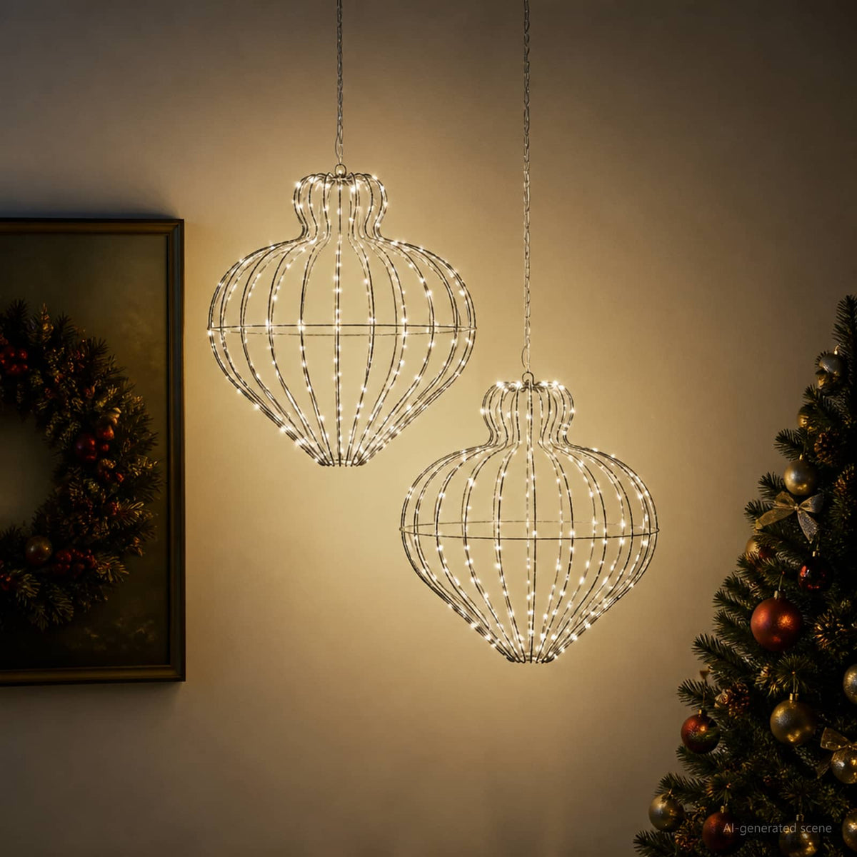 Božićni vrh svjetla 192 LED lampica Promjer 40 x 40 cm
