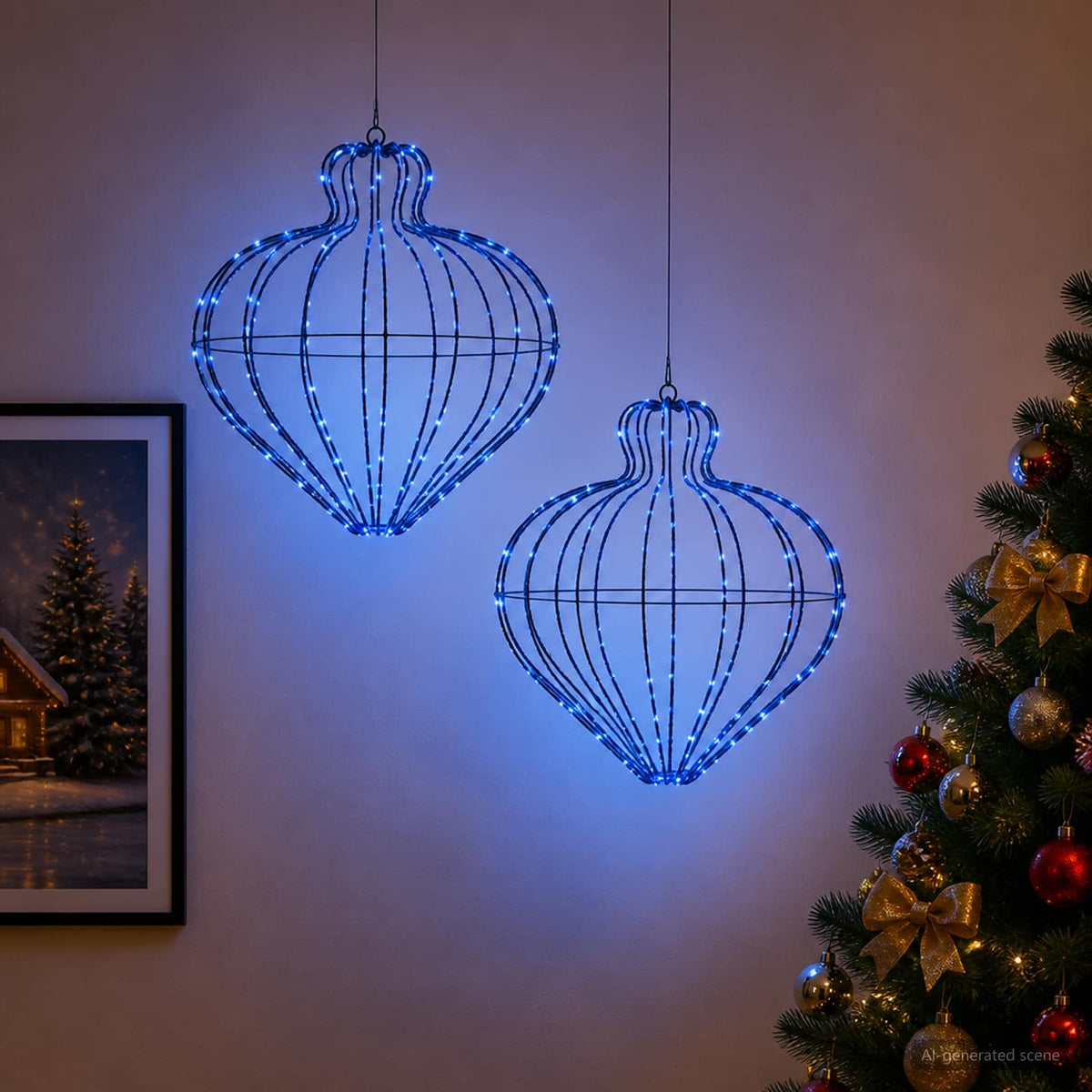 Božićni vrh svjetla 192 LED lampica Promjer 40 x 40 cm