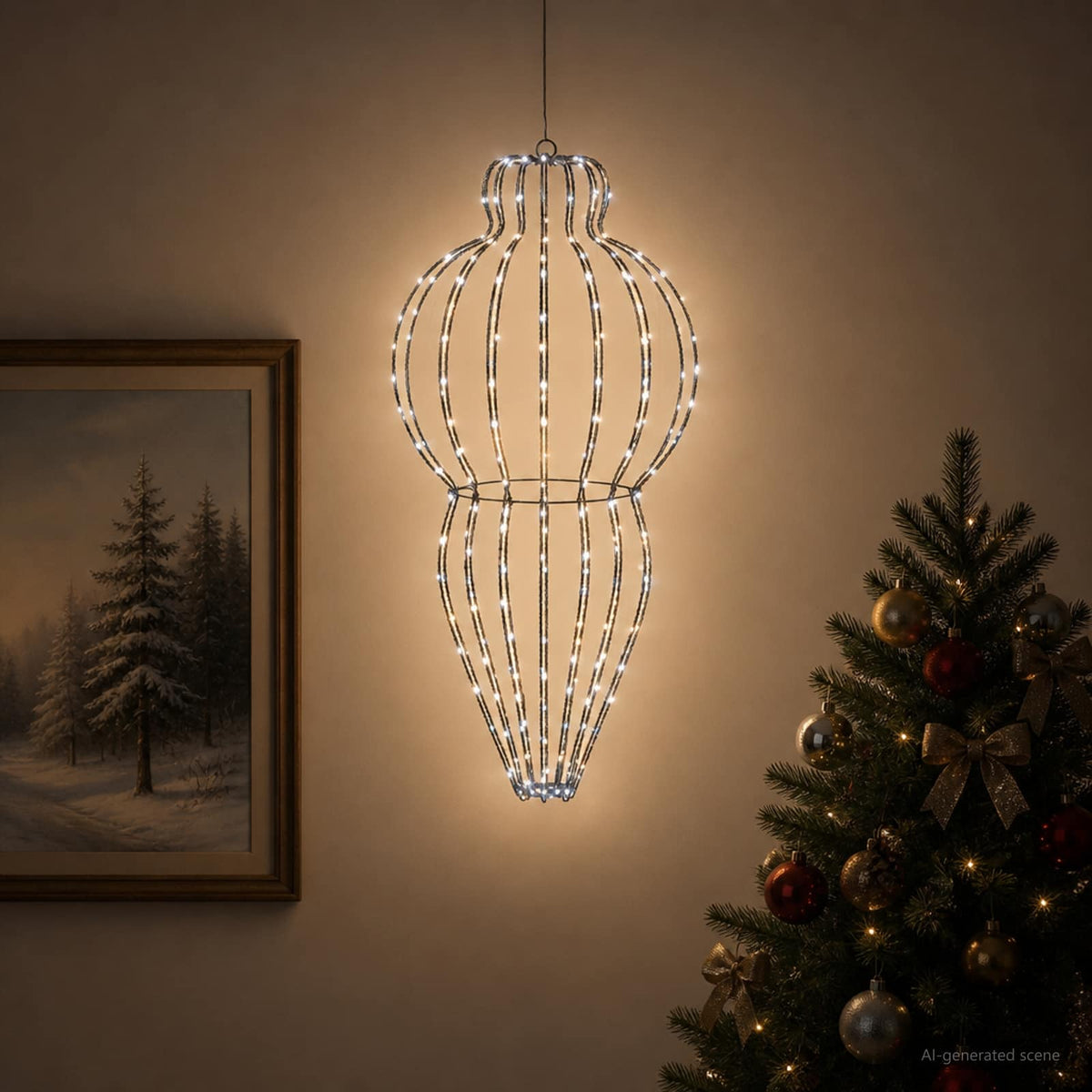 Božićni vrh svjetla 320 LED lampica Hladno bijela
