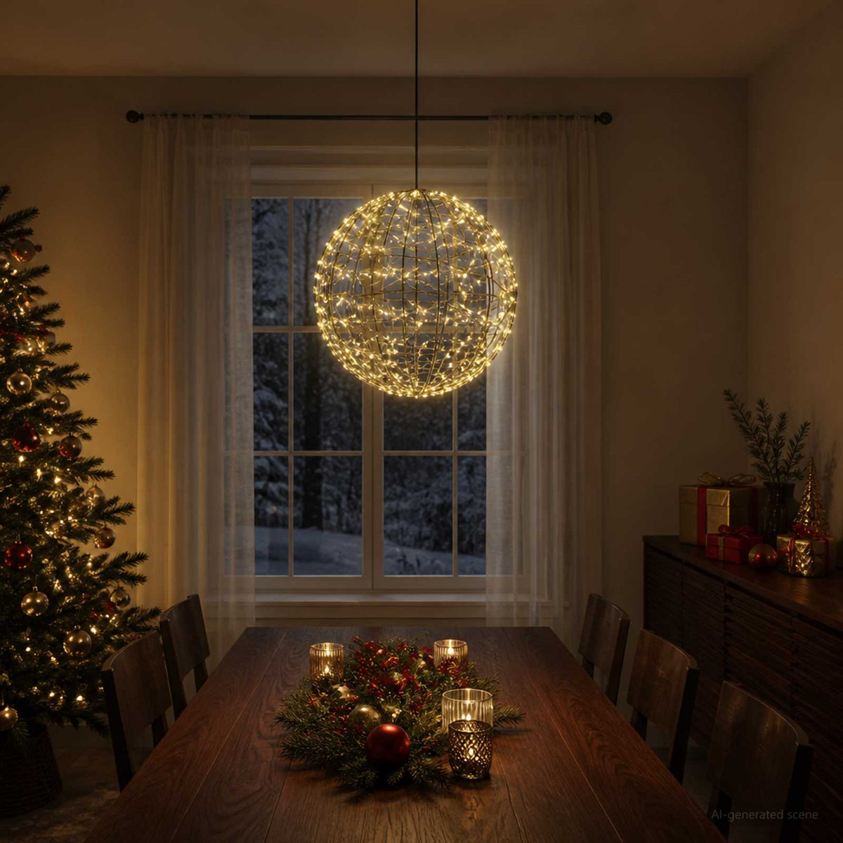 Božićni vrh svjetla 950 LED lampica Topla bijela
