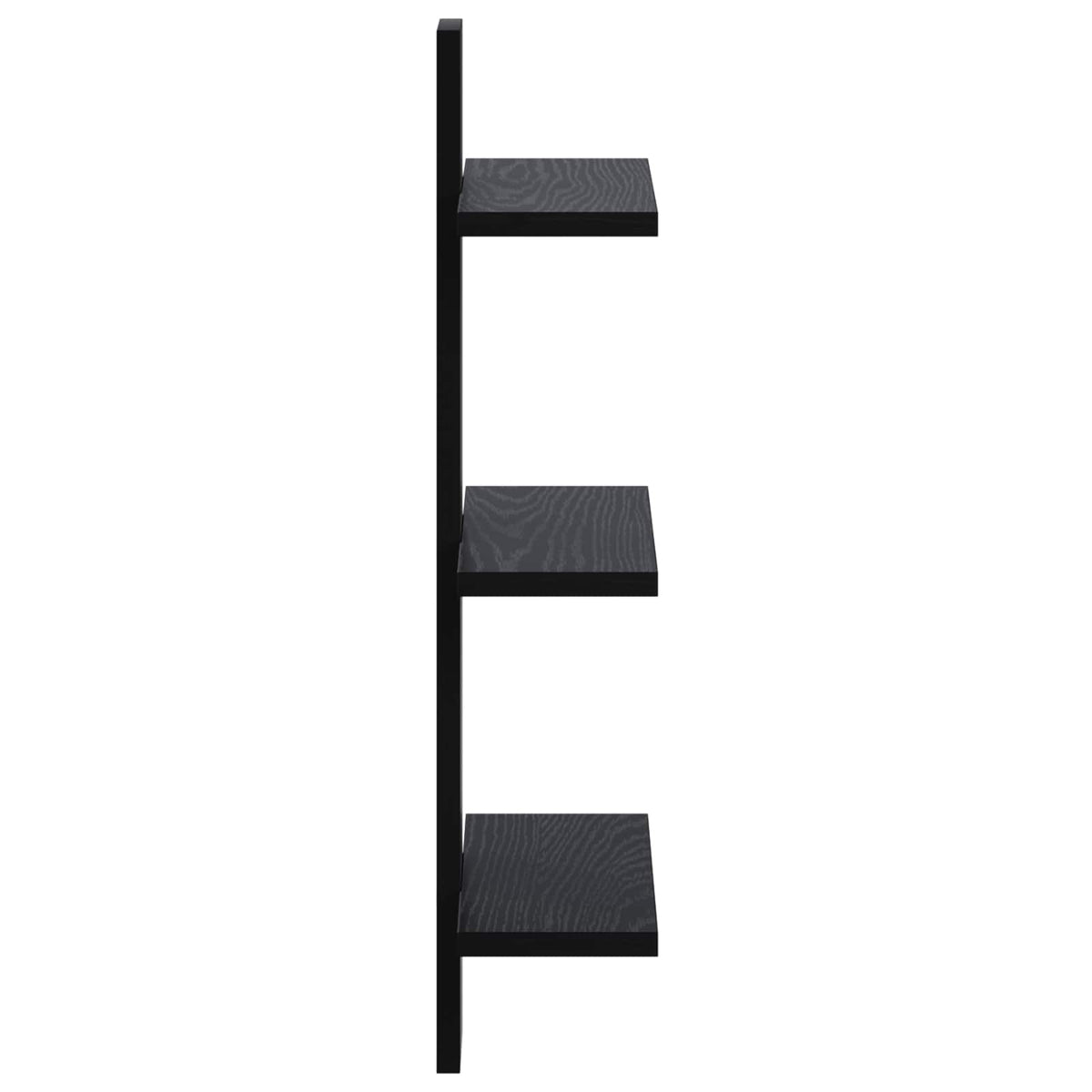 Zidna polica Crni hrast 30 x 13.5 x 64.5 cm Prerađeno drvo