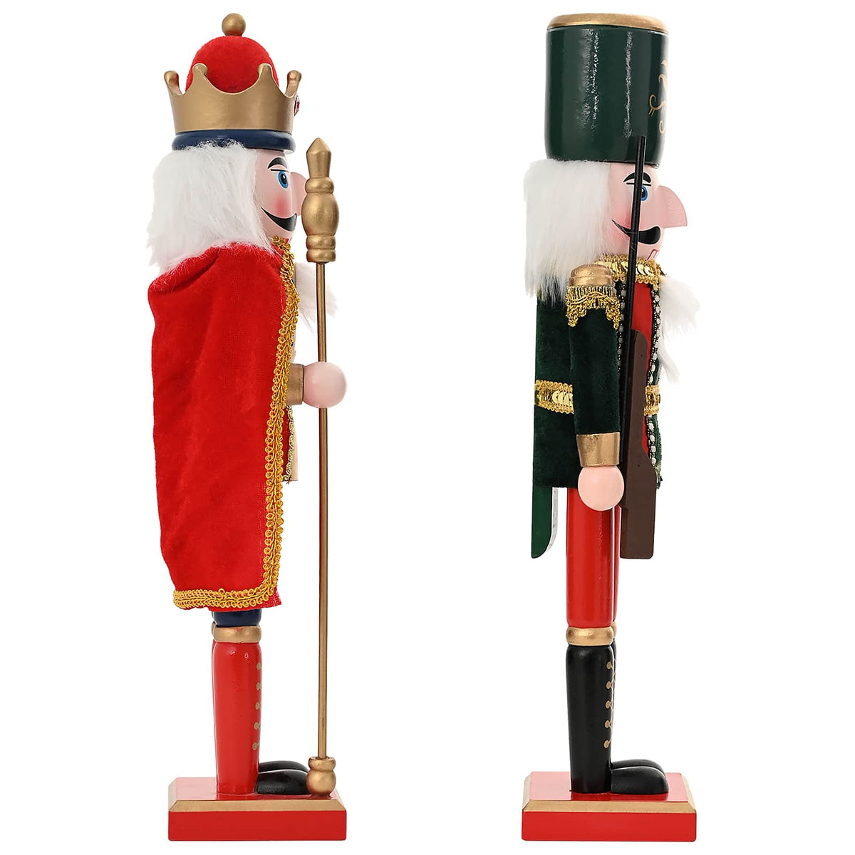 Božićni nutcracker TURKU 2 kom. Crvena i Crna 38 cm