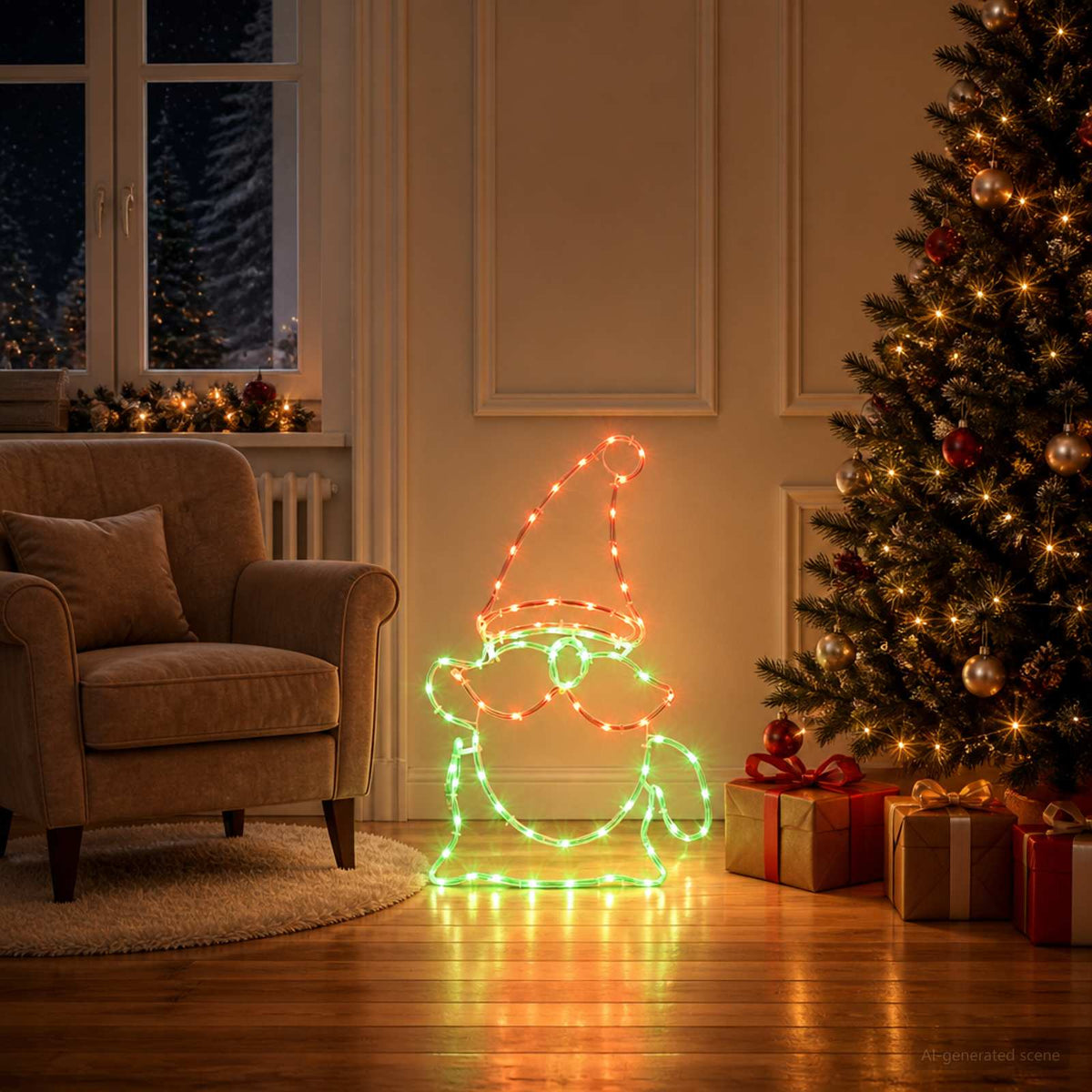 LED patuljak LOVIISA 80 LED lampica Višebojno i 38 x 60 cm