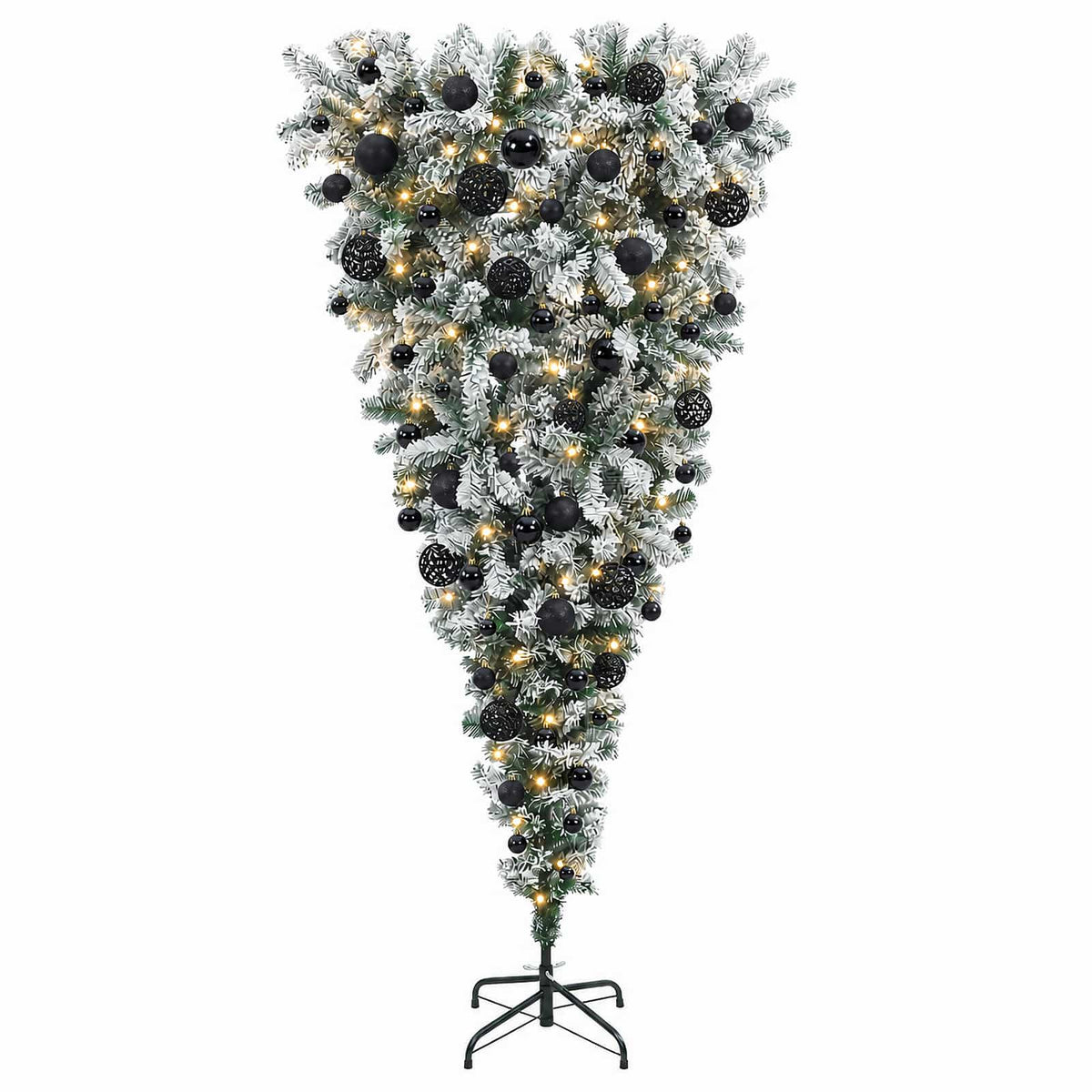 Obrnuto umjetno božićno drvce s granama 210 cm 300 LED lampica