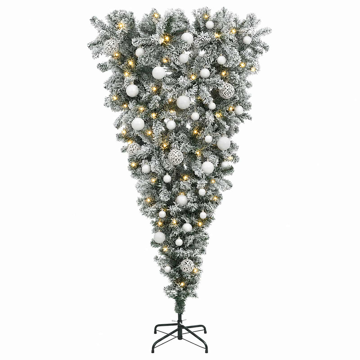 Obrnuto umjetno božićno drvce s granama 150 cm 150 LED lampica