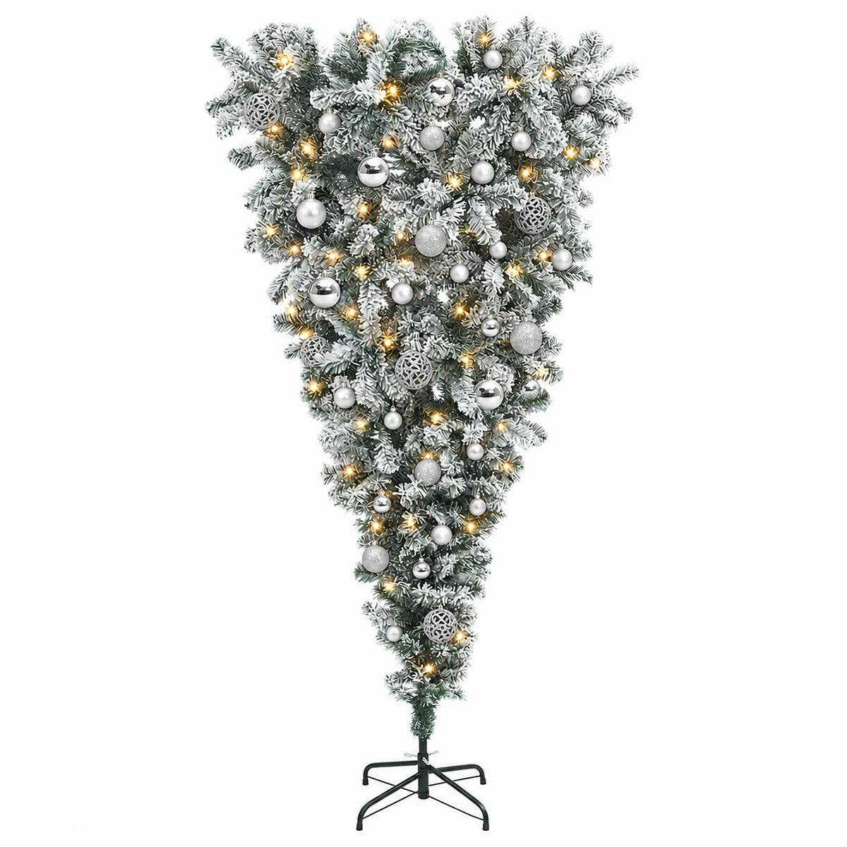 Obrnuto umjetno božićno drvce s granama 150 cm 150 LED lampica
