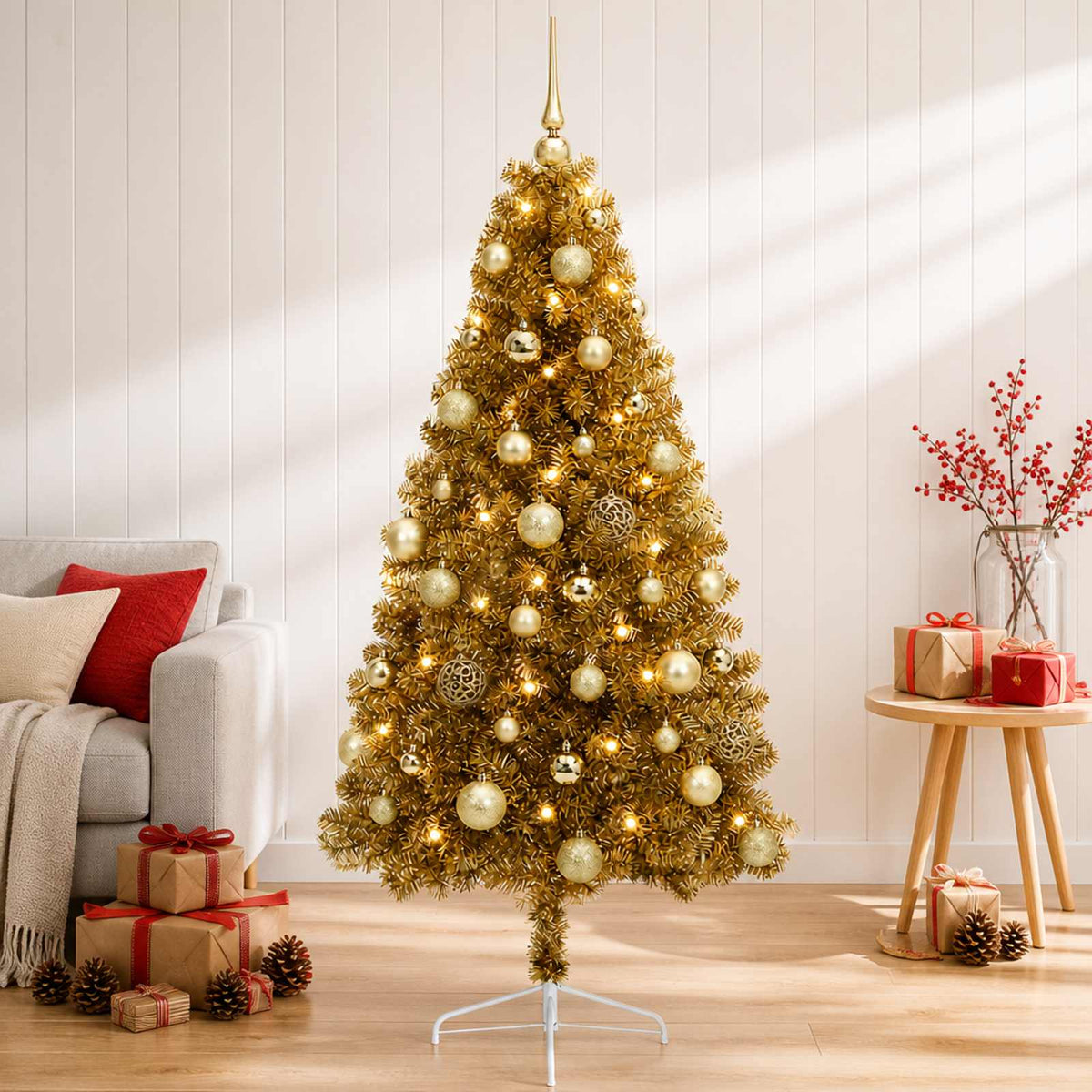 Umjetno božićno drvce s kuglicom 150 cm 150 LED lampica