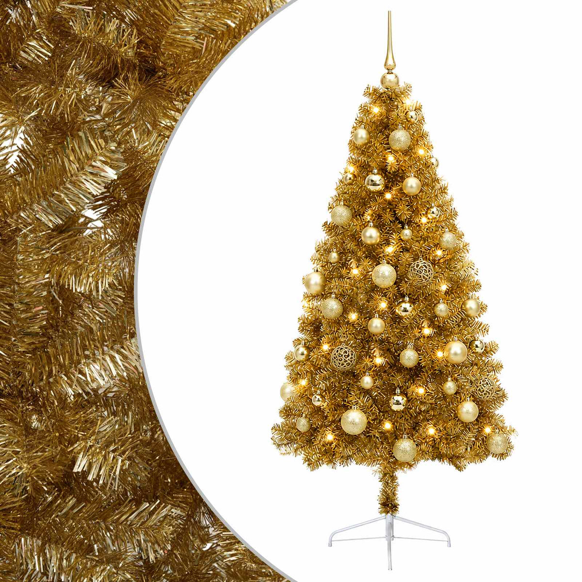 Umjetno božićno drvce s kuglicom 150 cm 150 LED lampica
