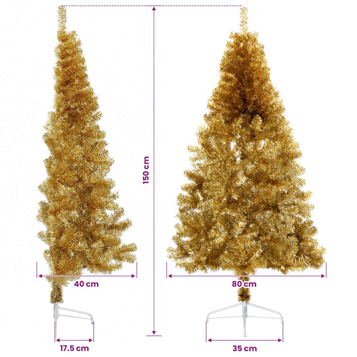 Umjetno božićno drvce s kuglicom 150 cm 150 LED lampica