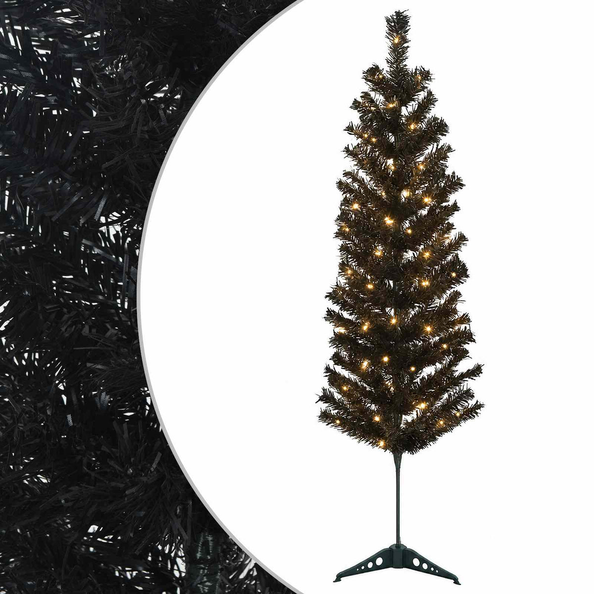 Umjetno vitko božićno drvce 150 LED lampica Topla bijela