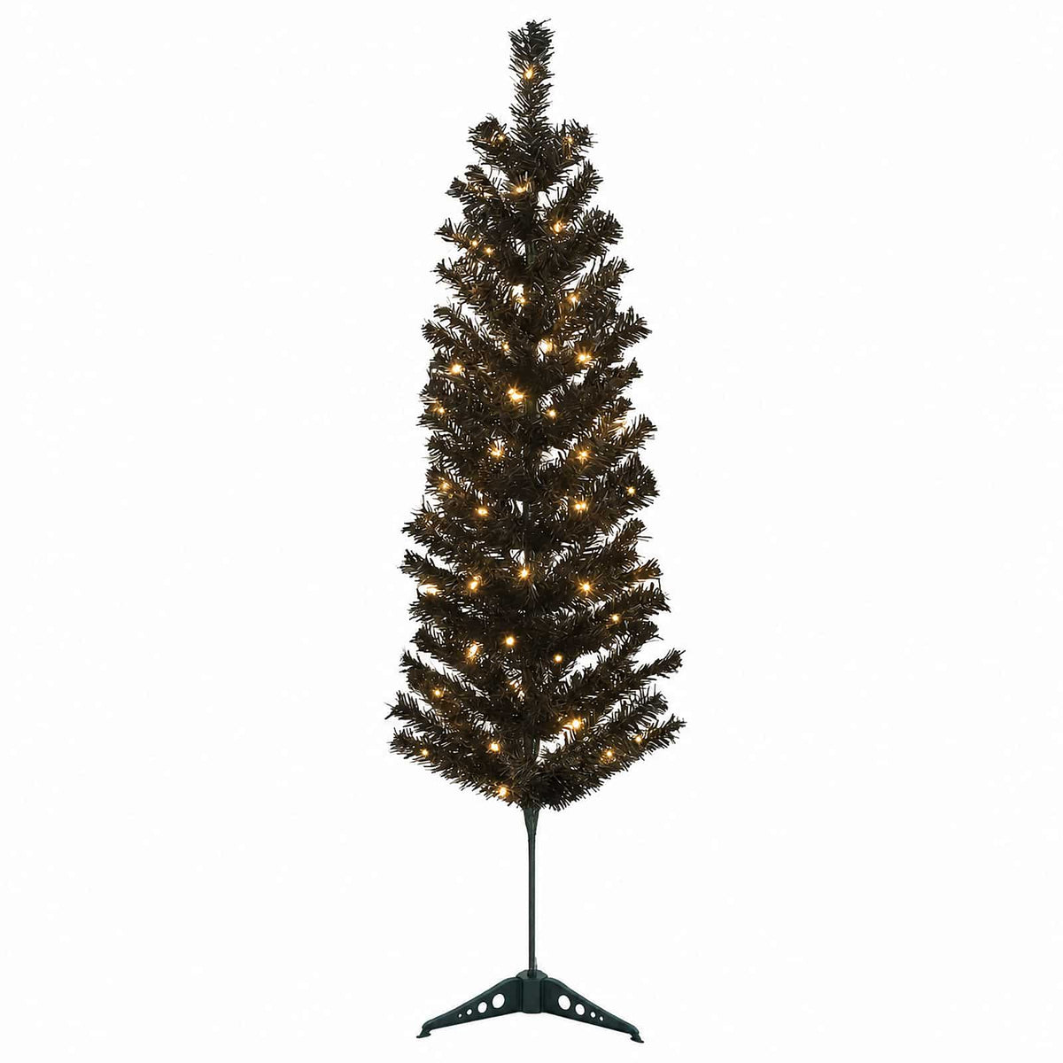 Umjetno vitko božićno drvce 150 cm 150 LED lampica Topla bijela
