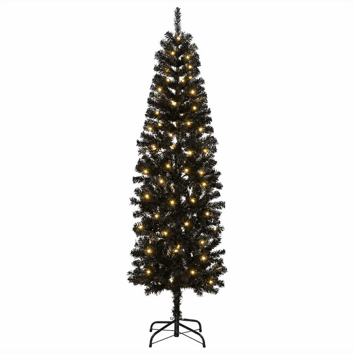 Umjetno vitko božićno drvce 210 cm 300 LED lampica Topla bijela