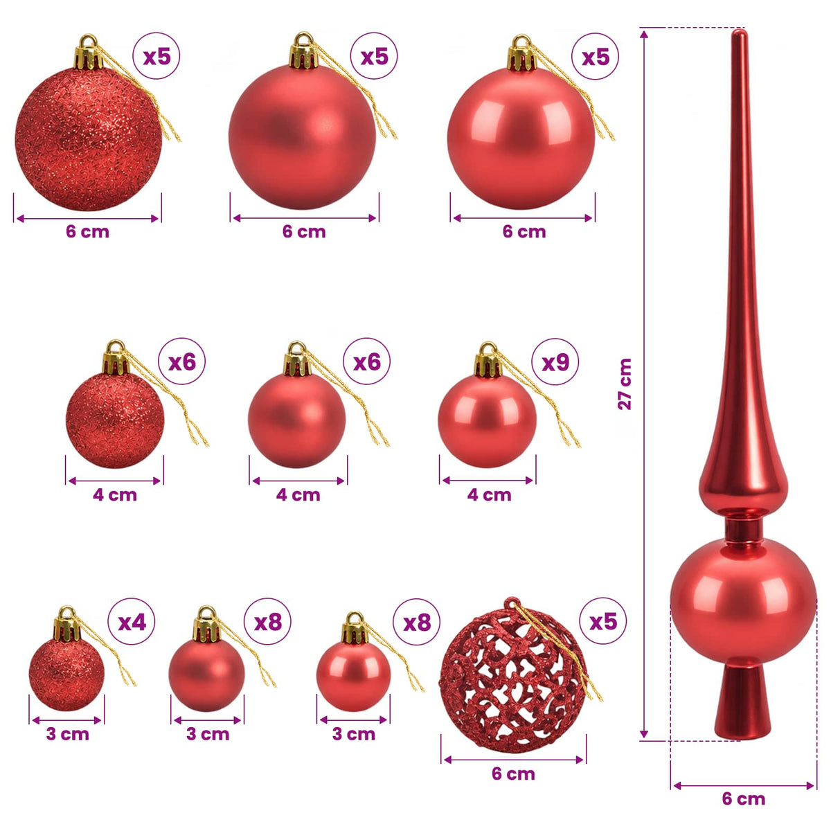 Umjetno usko božićno drvce s kuglicom 150 cm 150 LED lampica