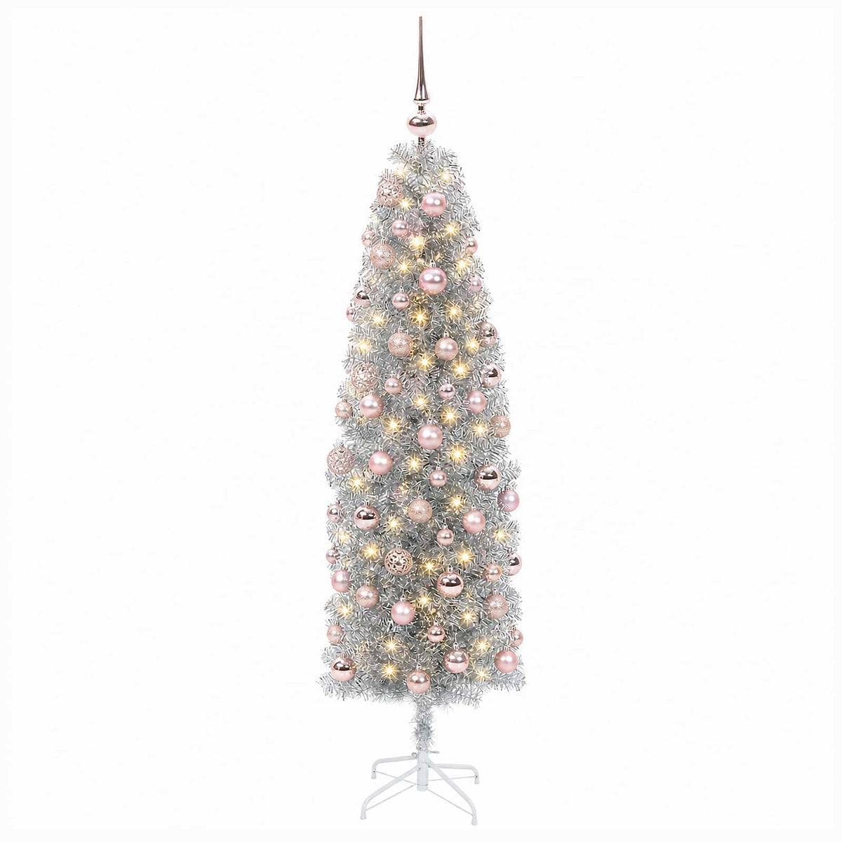 Umjetno usko božićno drvce s kuglicom 180 cm 300 LED lampica
