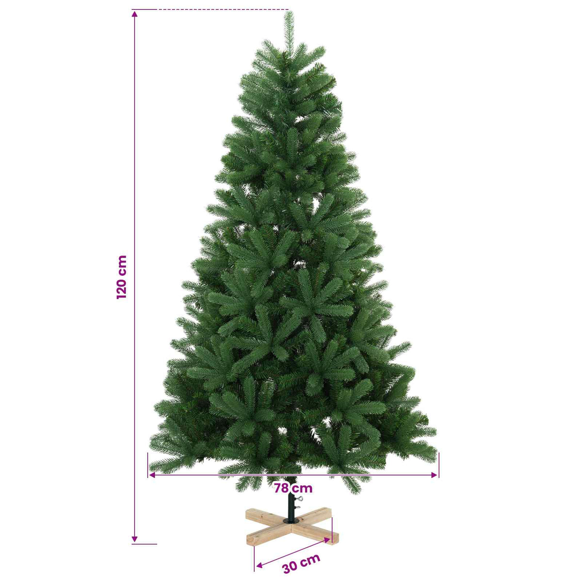 Umjetno božićno drvce s kuglicom 120 cm 150 LED lampica