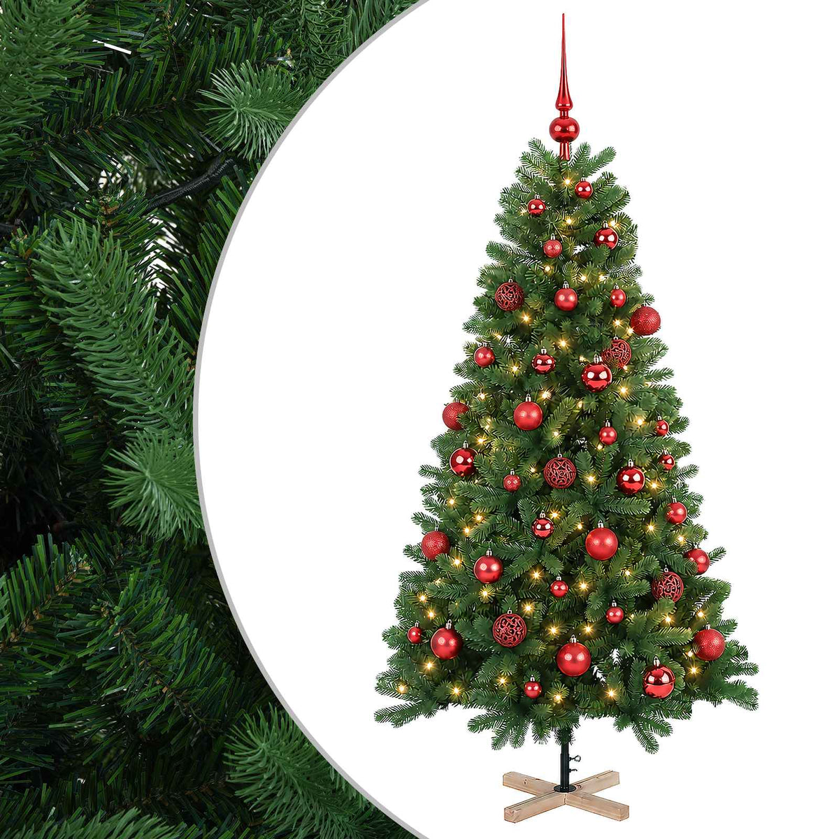 Umjetno božićno drvce s kuglicom 150 cm 150 LED lampica