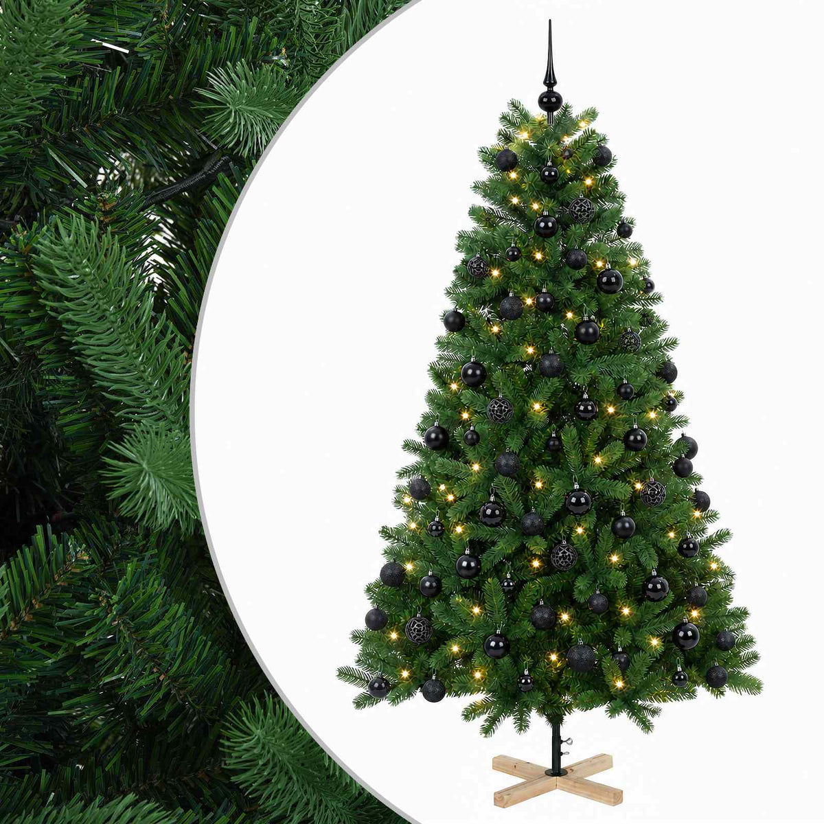 Umjetno božićno drvce s kuglicom 240 cm 300 LED lampica