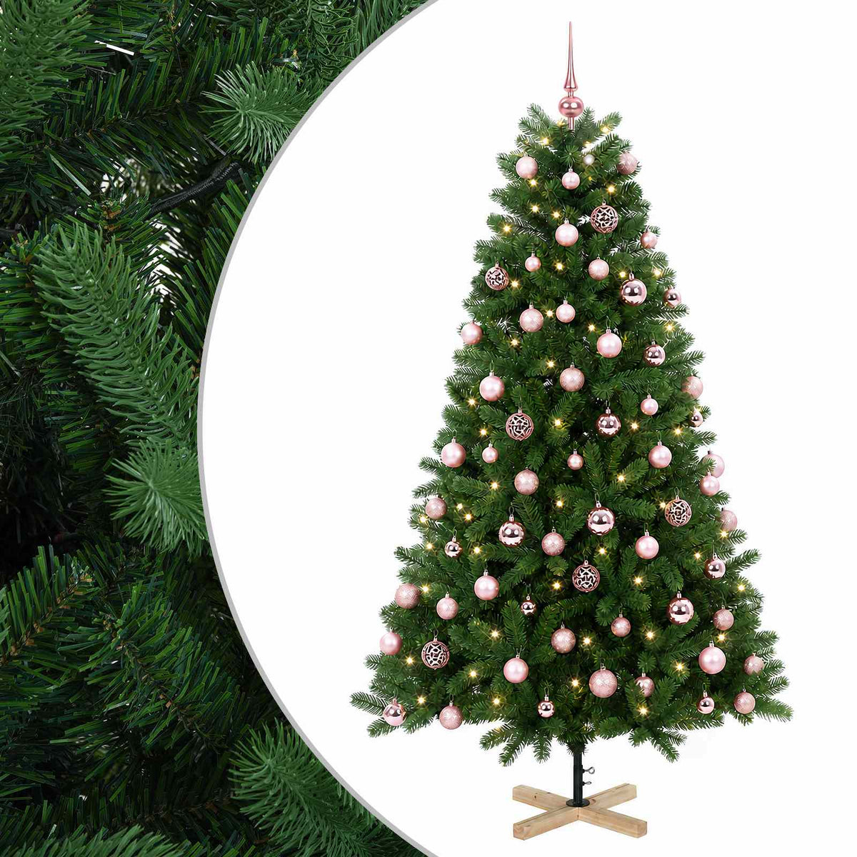 Umjetno božićno drvce s kuglicom 240 cm 300 LED lampica