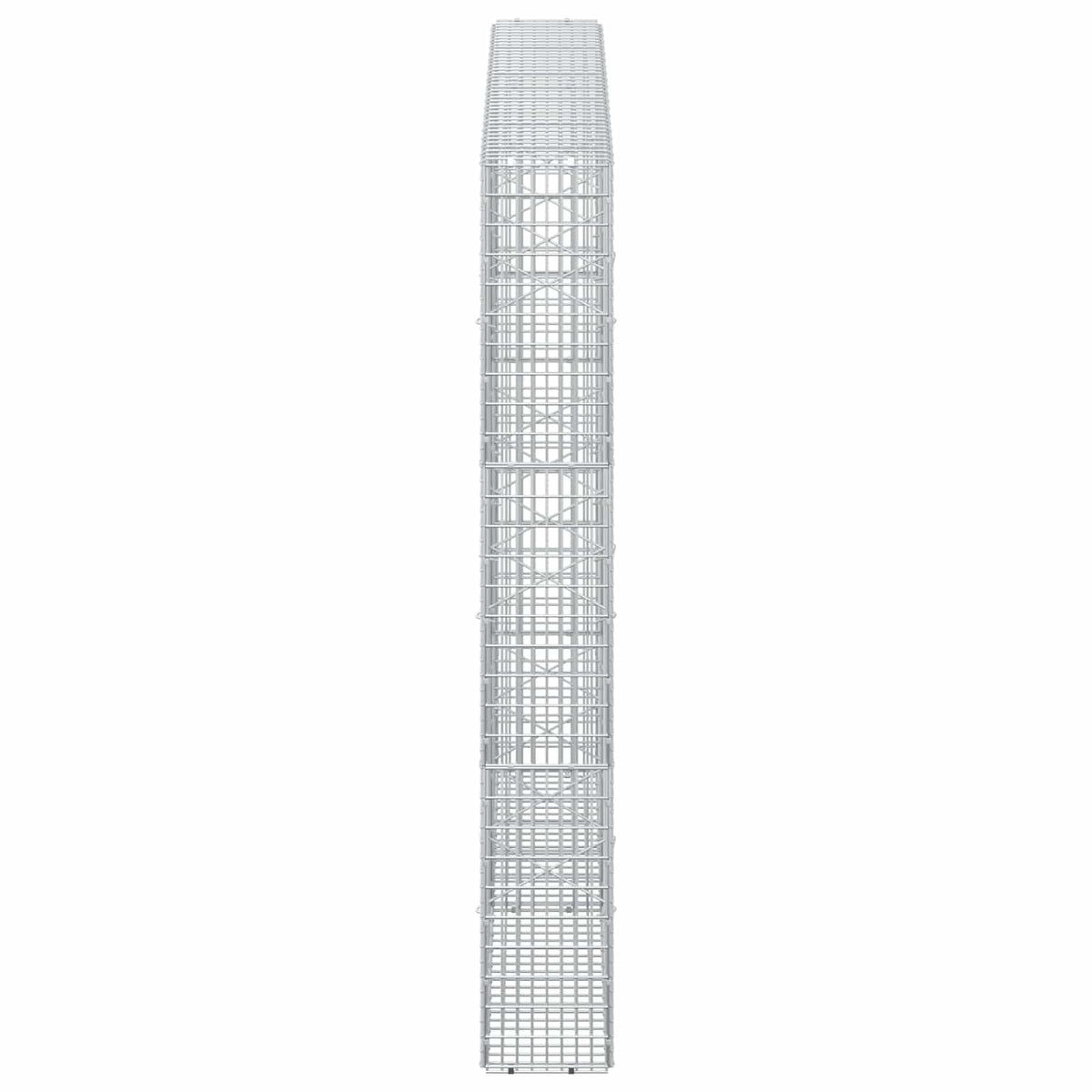 Gabion s žicom debljine 3,5 mm i mrežom 5x2,5 cm 200x20x150 cm
