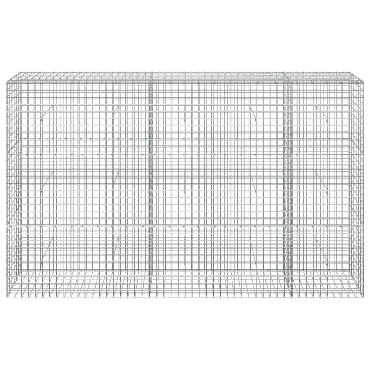 Gabion s žicom debljine 3,5 mm i mrežom 5x5 cm 250x30x150 cm