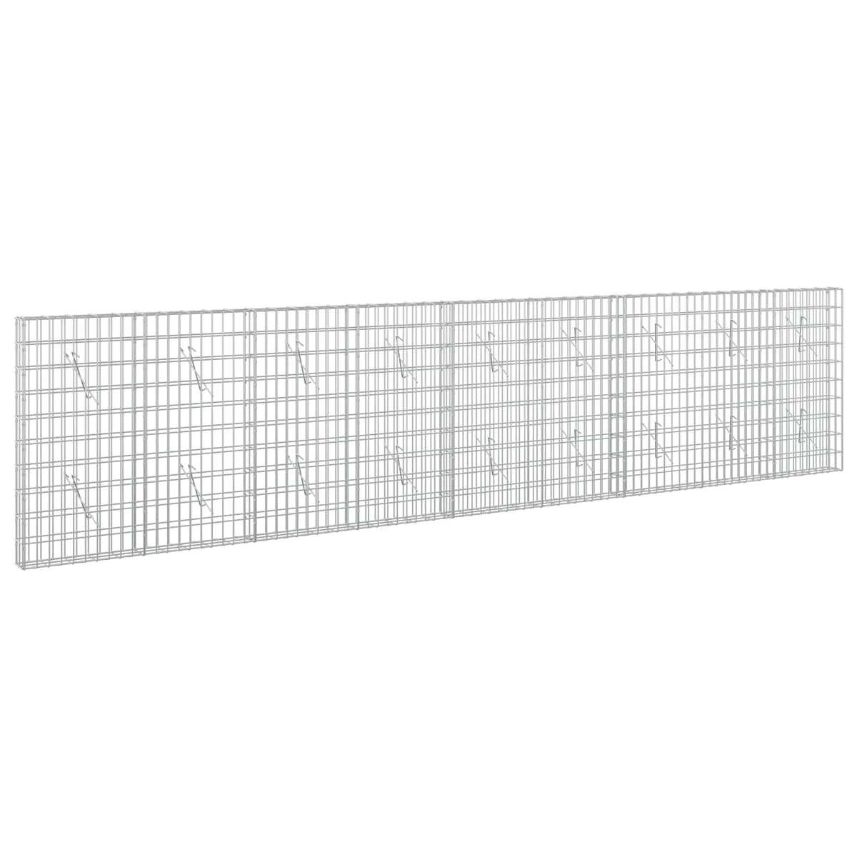 Gabion s žicom debljine 3,5 mm i mrežom 5x10 cm 450x10x100 cm