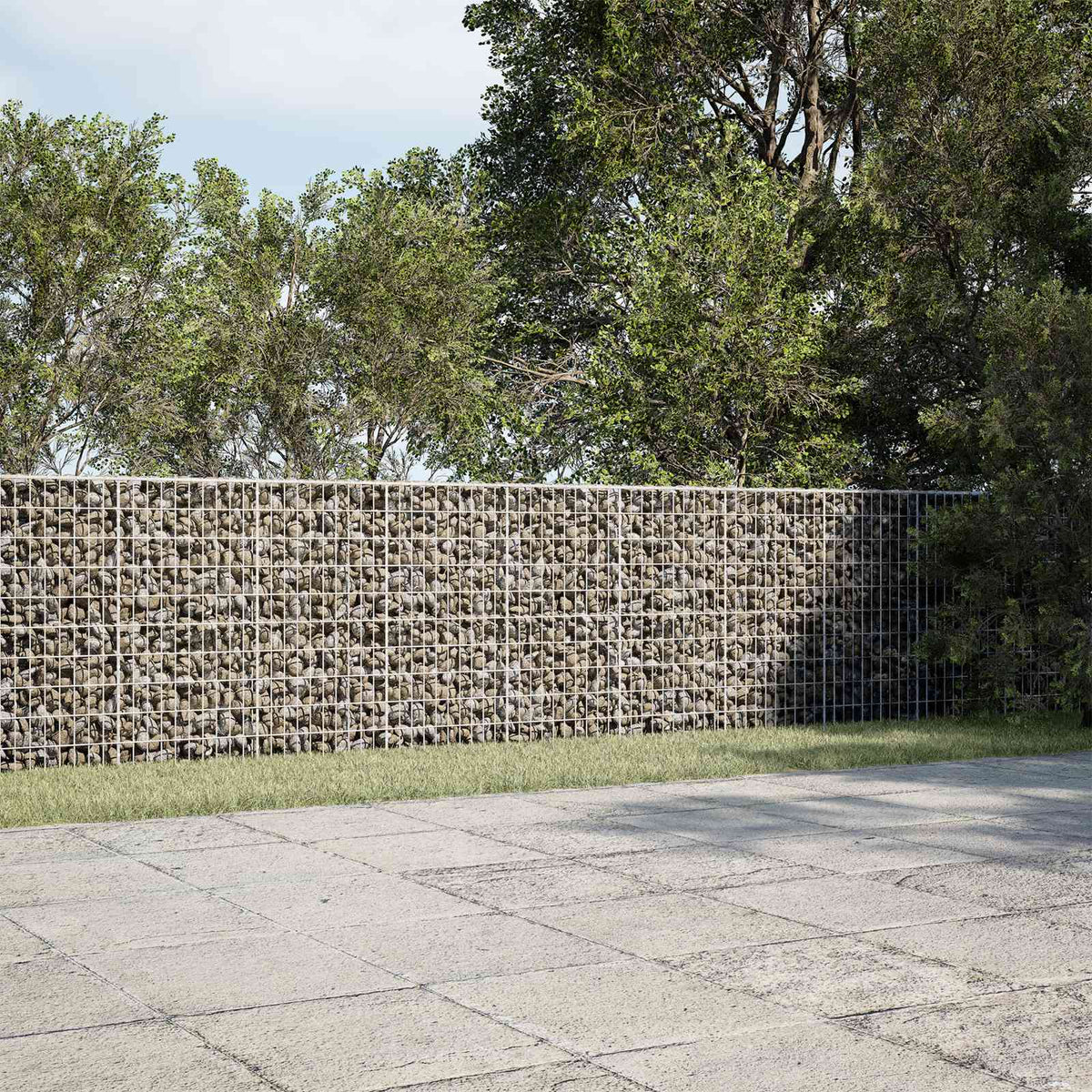 Gabion s žicom debljine 3,5 mm i mrežom 5x10 cm 1050x20x200 cm