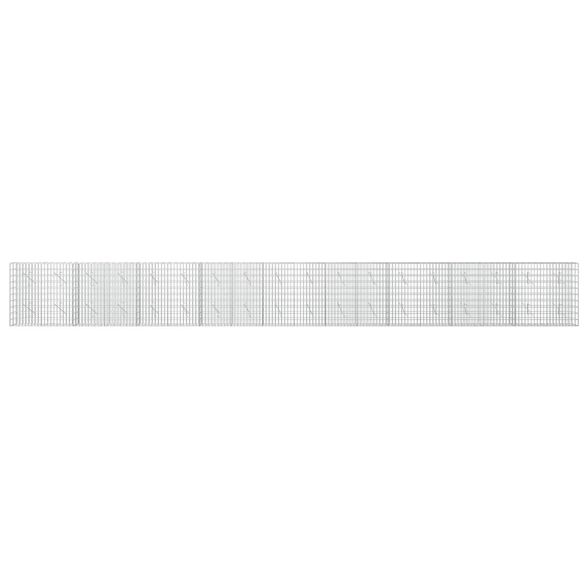 Gabion s žicom debljine 3,5 mm i mrežom 5x10 cm 900x10x100 cm