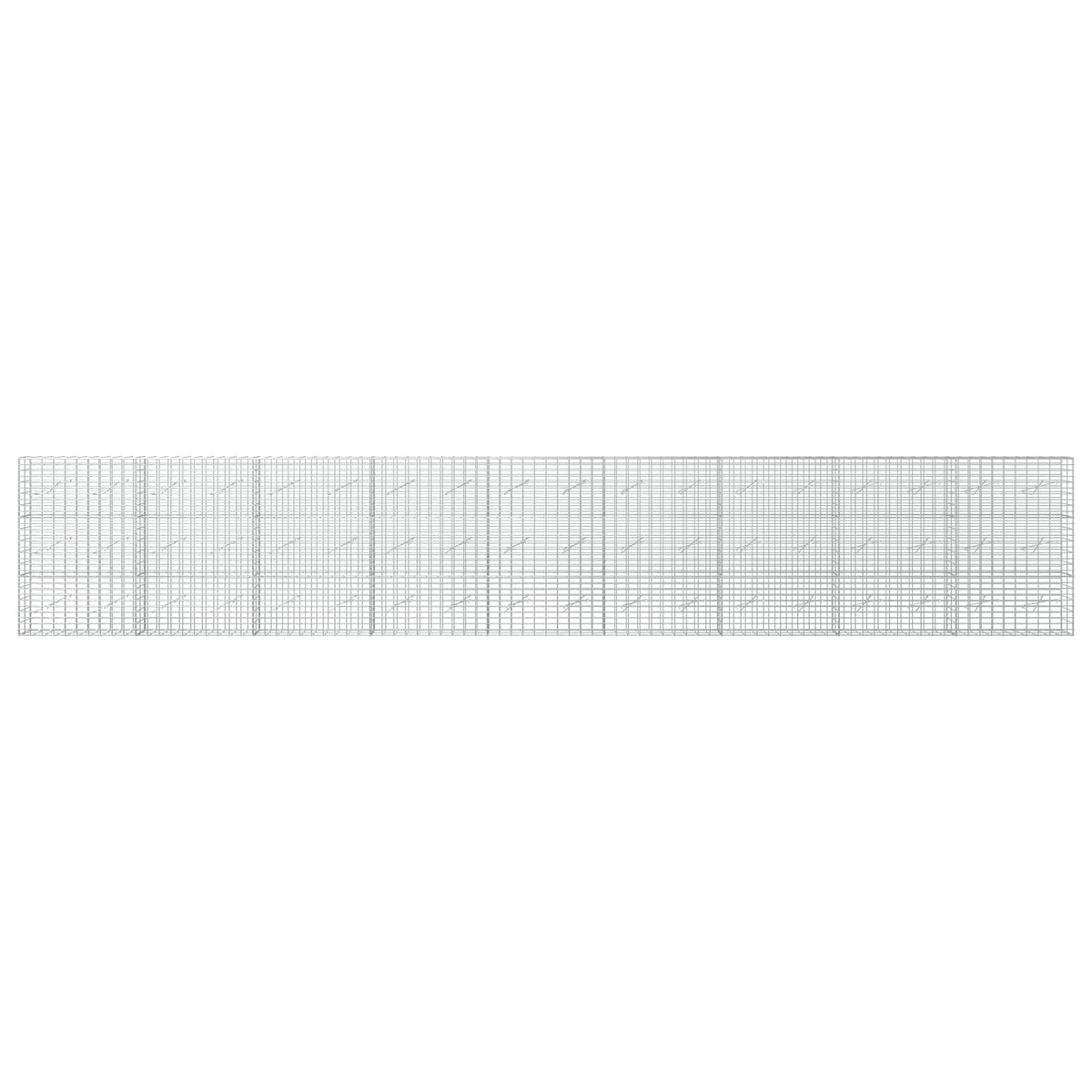 Gabion s žicom debljine 3,5 mm i mrežom 5x10 cm 900x10x150 cm