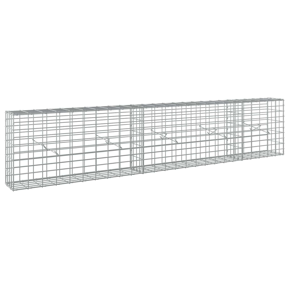 Gabion s žicom debljine 3,5 mm i mrežom 5x10 cm 250x20x50 cm