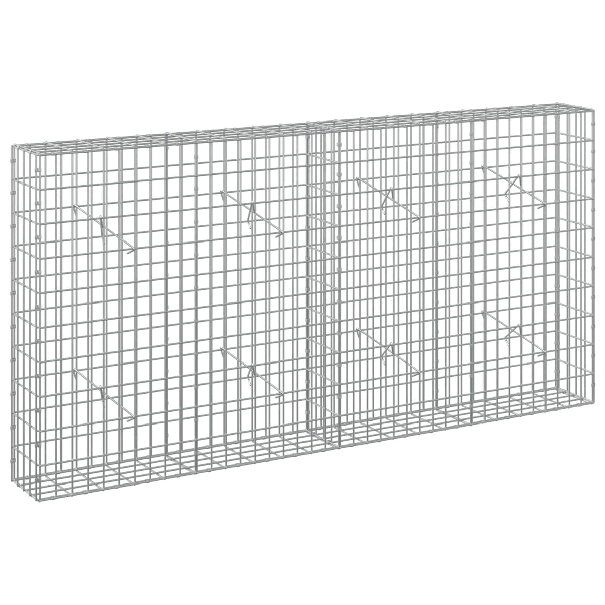 Gabion s žicom debljine 3,5 mm i mrežom 5x10 cm 200x20x100 cm