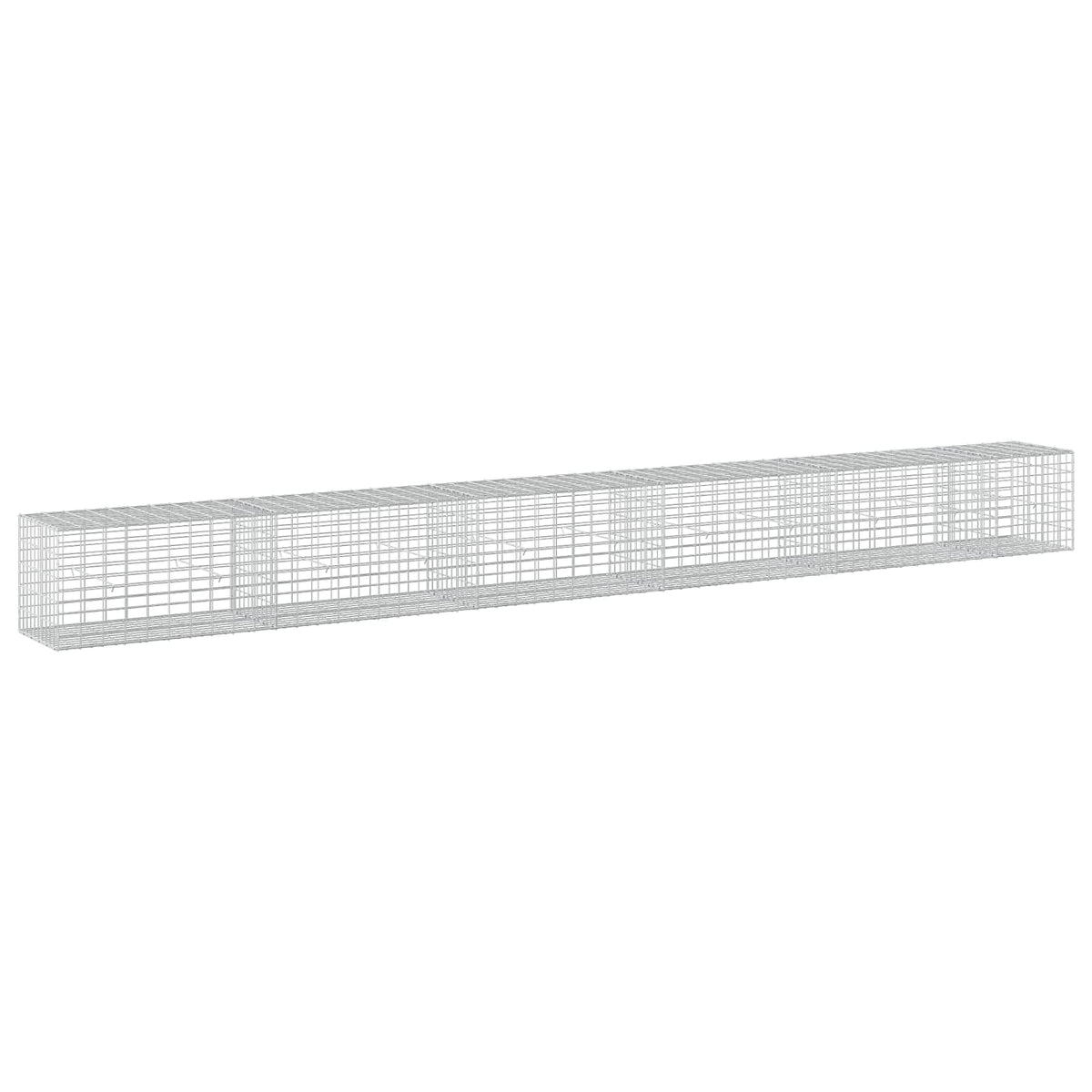 Gabion s žicom debljine 3,5 mm i mrežom 5x10 cm 550x50x50 cm