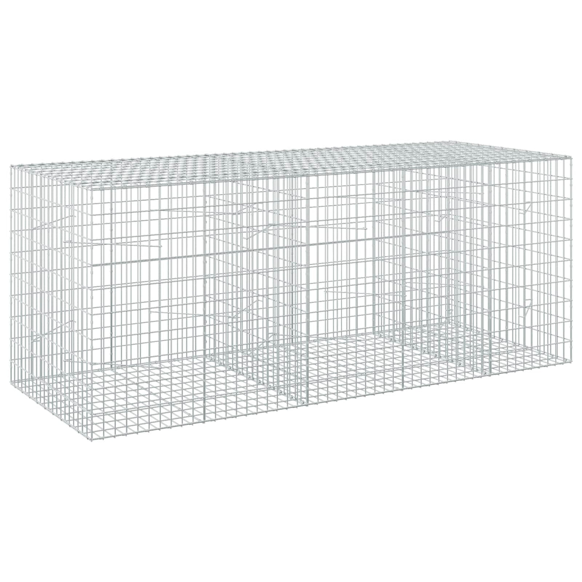 Gabion s žicom debljine 3,5 mm i mrežom 5x10 cm 250x100x100 cm