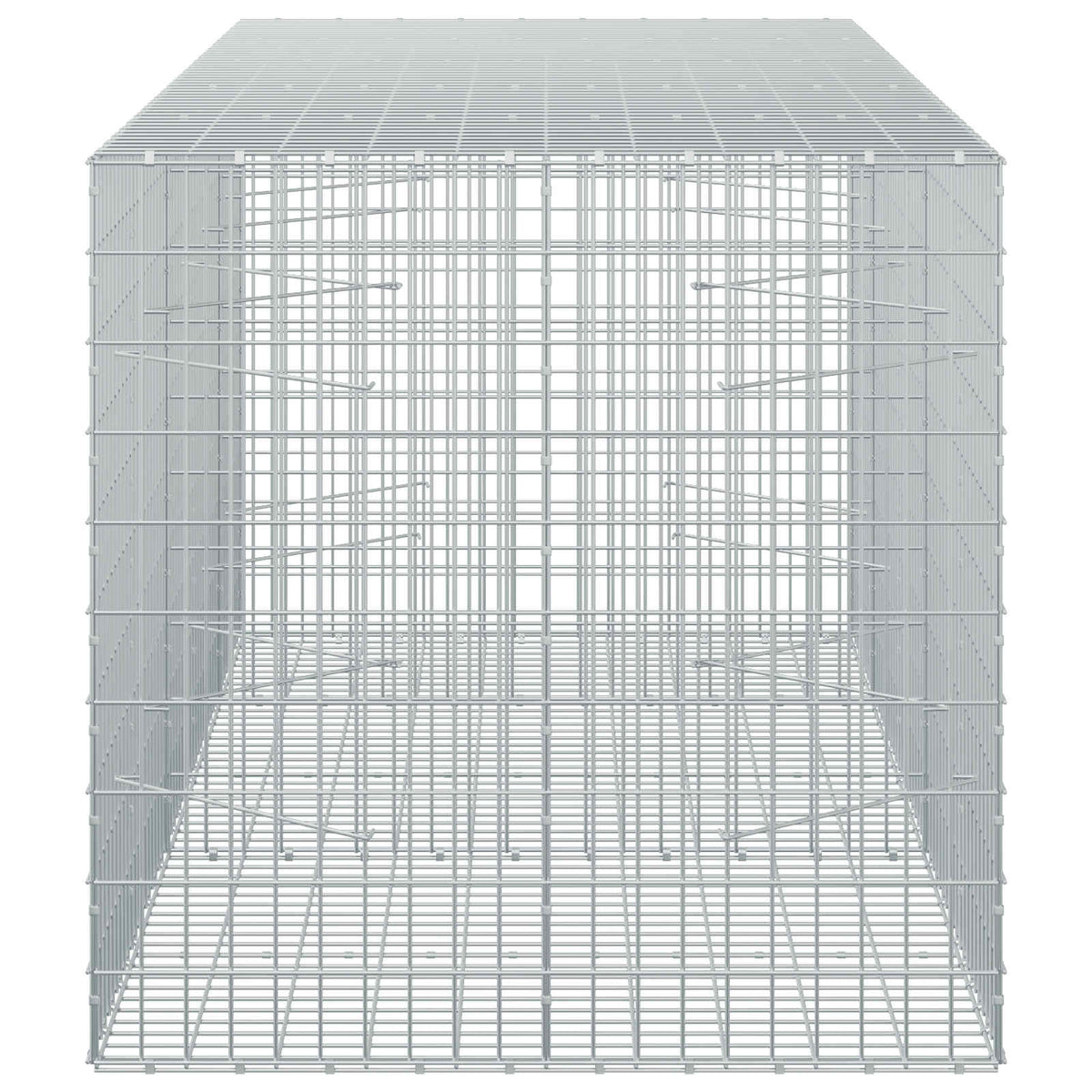Gabion s žicom debljine 3,5 mm i mrežom 5x10 cm 250x100x100 cm