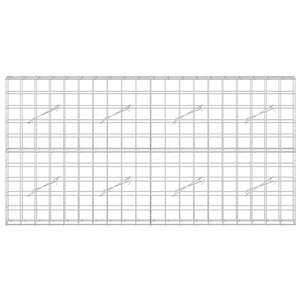 Gabion s žicom debljine 3,5 mm i mrežom 10x10 cm 200x10x100 cm