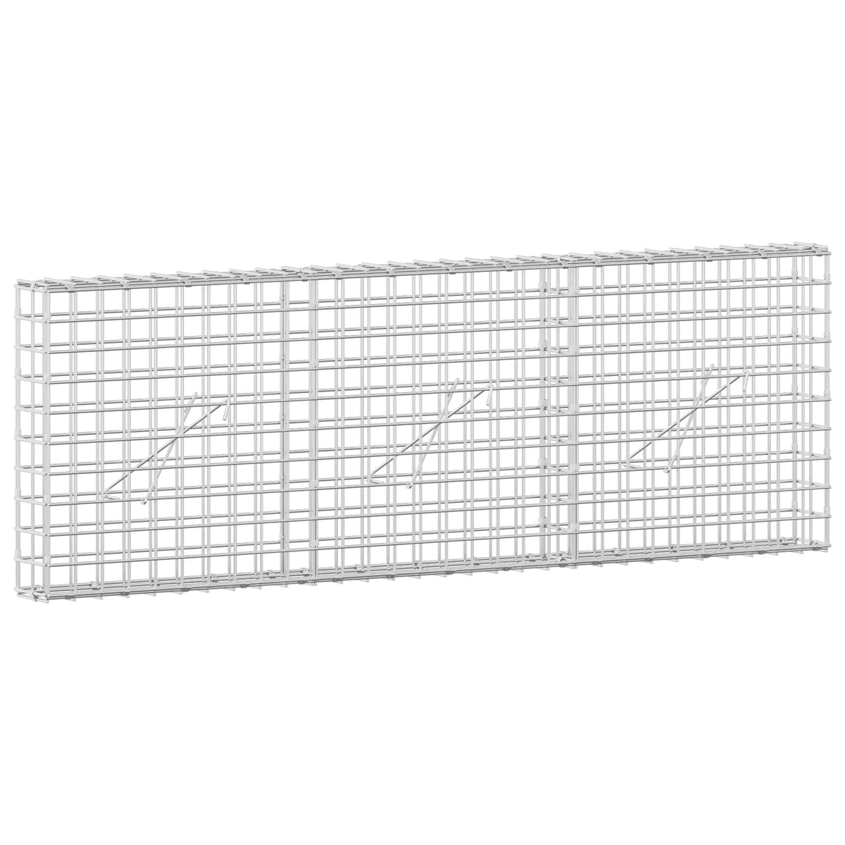 Gabion s 5 mm žicom i mrežom 5x5 cm 150x10x50 cm