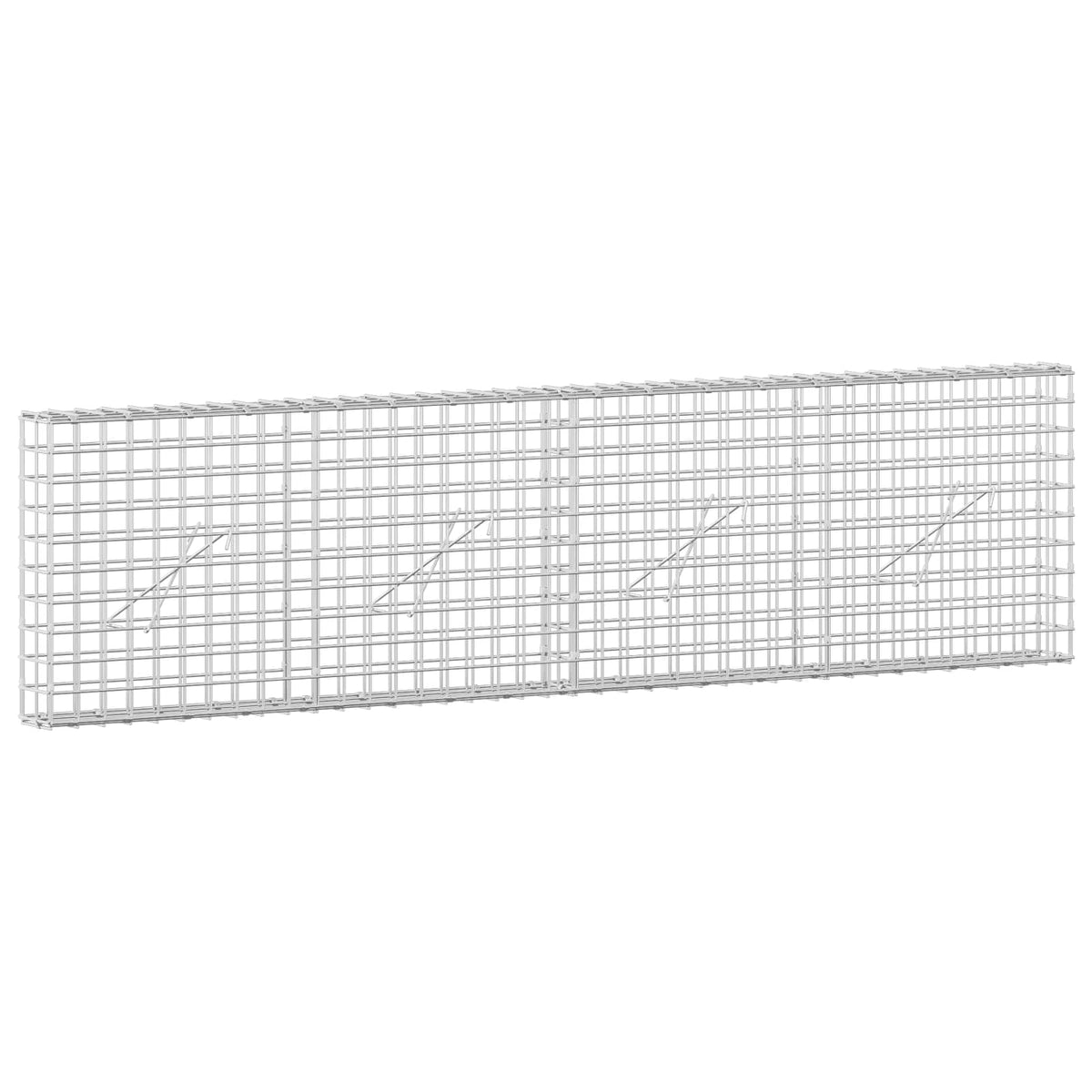 Gabion s 5 mm žicom i mrežom 5x5 cm 200x10x50 cm