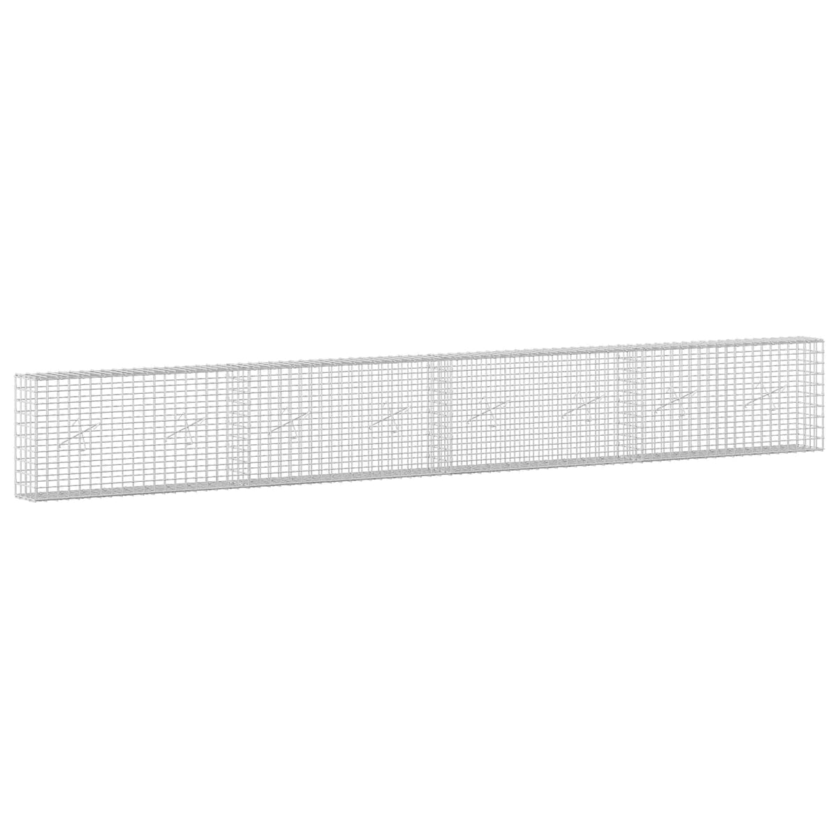Gabion s 5 mm žicom i mrežom 5x5 cm 400x20x50 cm