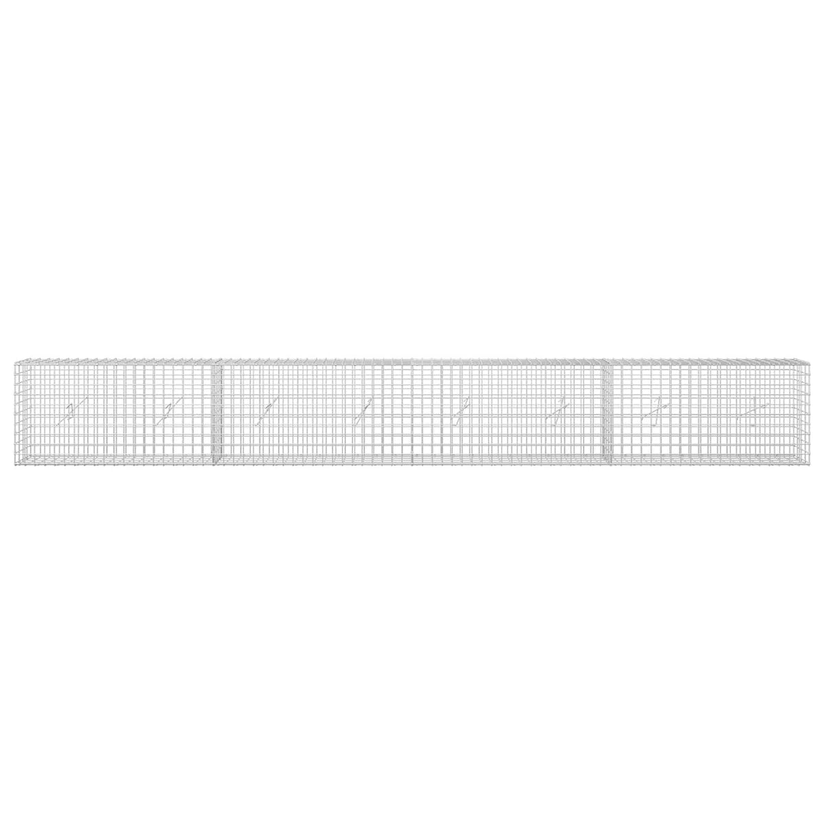 Gabion s 5 mm žicom i mrežom 5x5 cm 400x20x50 cm