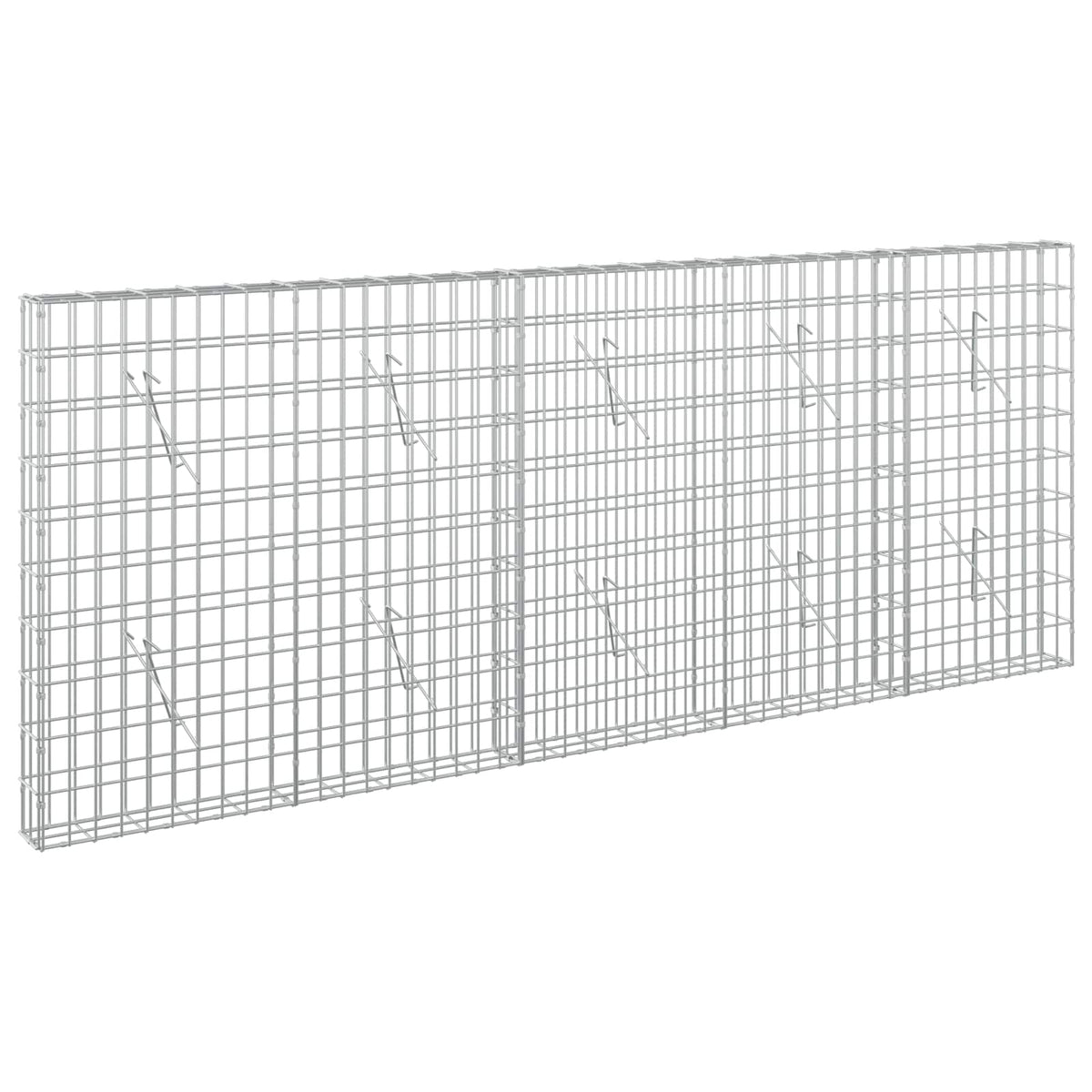Gabion s žicom debljine 5 mm i mrežom 5x10 cm 250x10x100 cm