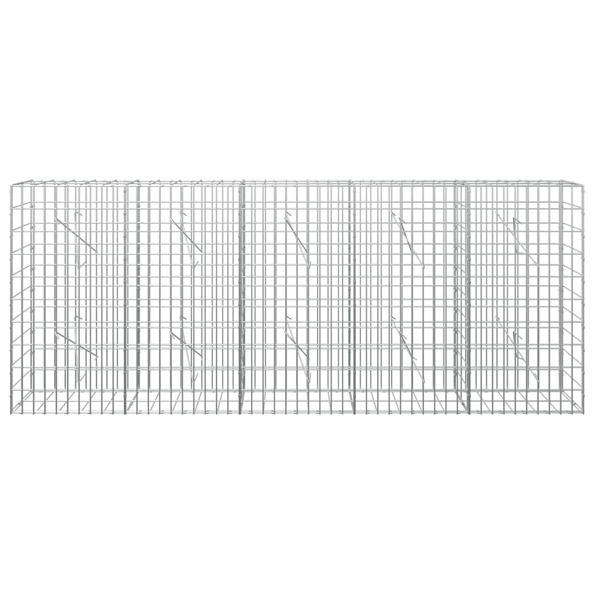 Gabion s žicom debljine 5 mm i mrežom 5x10 cm 250x10x100 cm