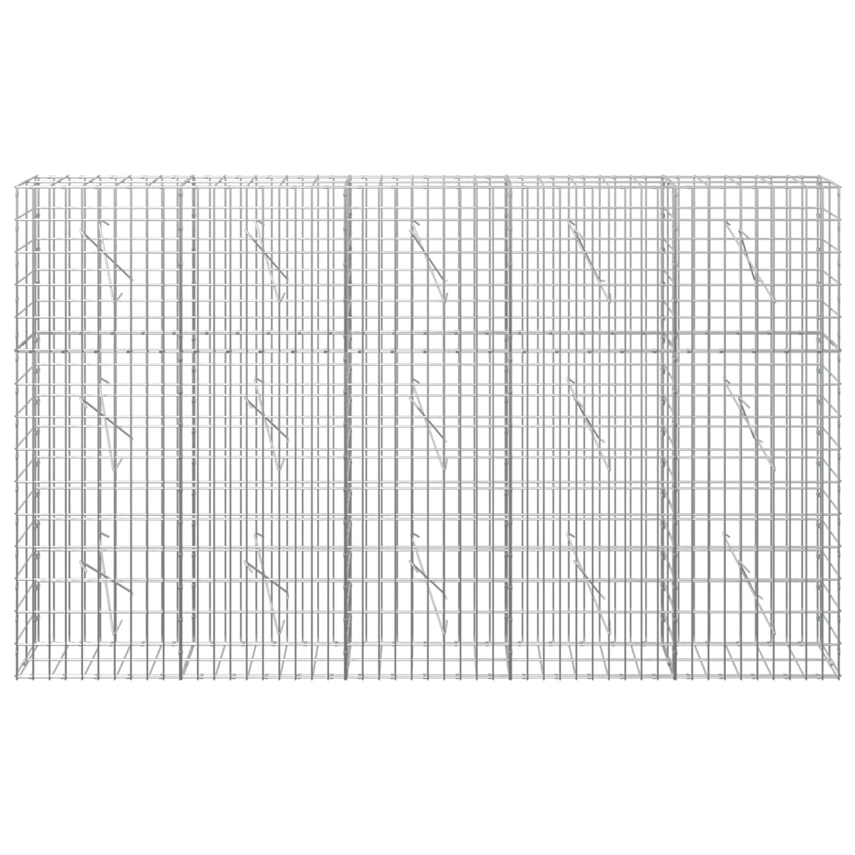 Gabion s žicom debljine 5 mm i mrežom 5x10 cm 250x10x150 cm